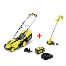 Газонокосарка акумуляторна Karcher LMO 18-33 + тример LTR 18-25 + зарядний комплект