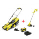 Газонокосарка акумуляторна Karcher LMO 18-33 + тример LTR 18-25 + зарядний комплект